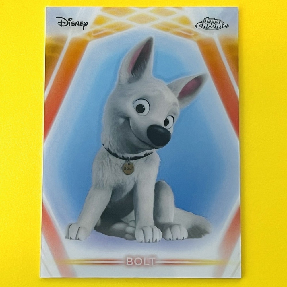 2026 Topps Chrome Neon Disney Bolt Neon Etch CNE-128 Disney Dog Card